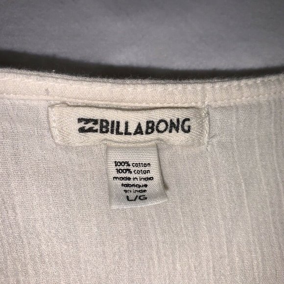 Billabong Boho Long Sleeves Button Up Top Size L - Picture 6 of 7